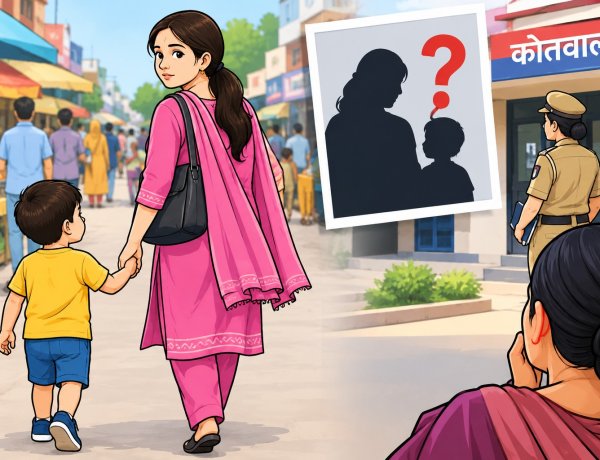 तीन साल के बेटे के साथ बाजार जाने निकली विवाहिता लापता