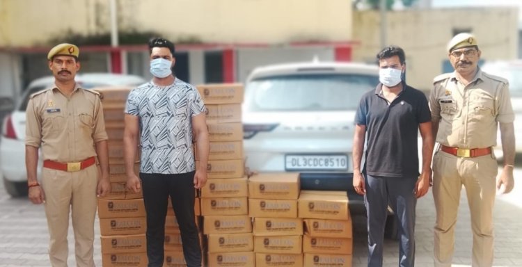 तस्करी की 351 लीटर शराब के साथ दो तस्कर गिरफ्तार