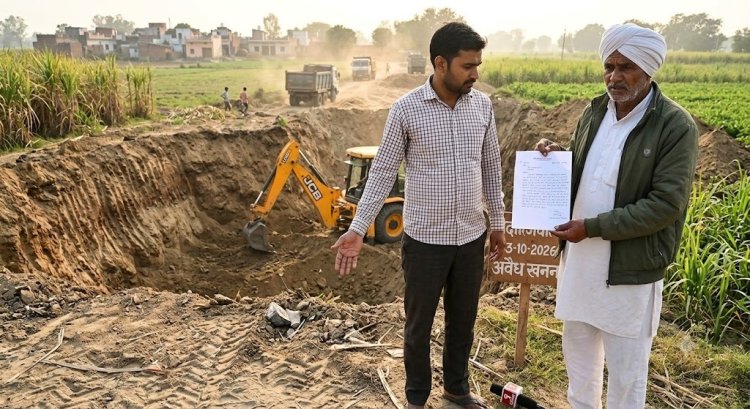 तीन फीट की अनुमति, छह फीट तक खोद डाली मिट्टी