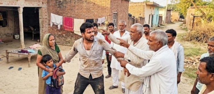 बेटे को लेने पहुंचे पिता से ससुरालियों ने की मारपीट