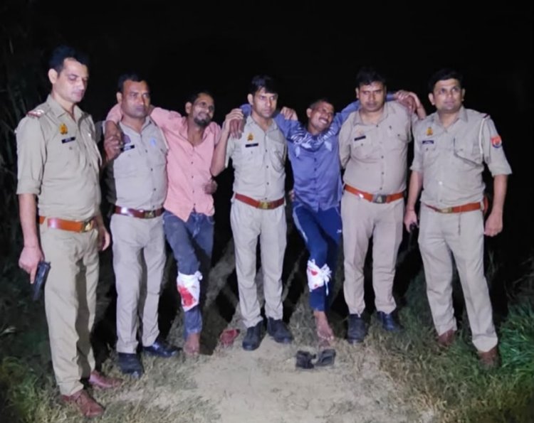 मुठभेड़ में खेकड़ा पुलिस ने दबोचे तार चोरी गिरोह के दो सदस्य