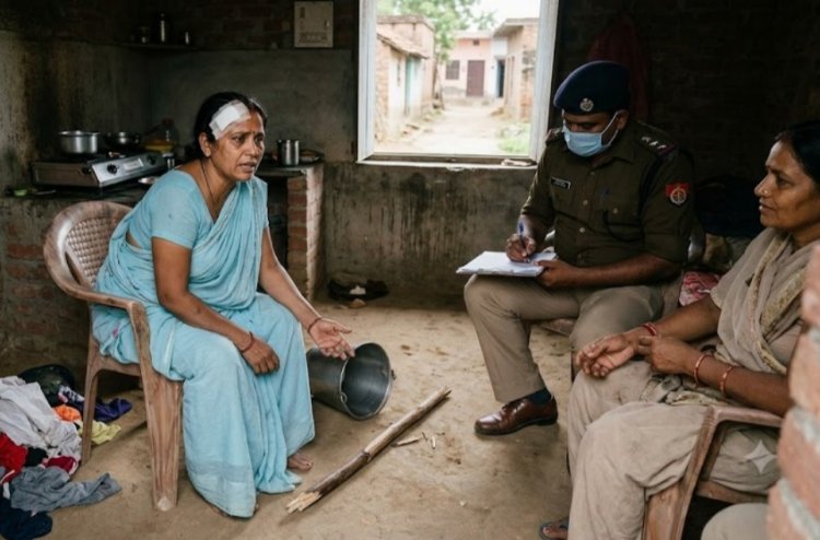 घर में घुसकर महिला पर डंडों से हमला, घायल कर जान से मारने की धमकी दी