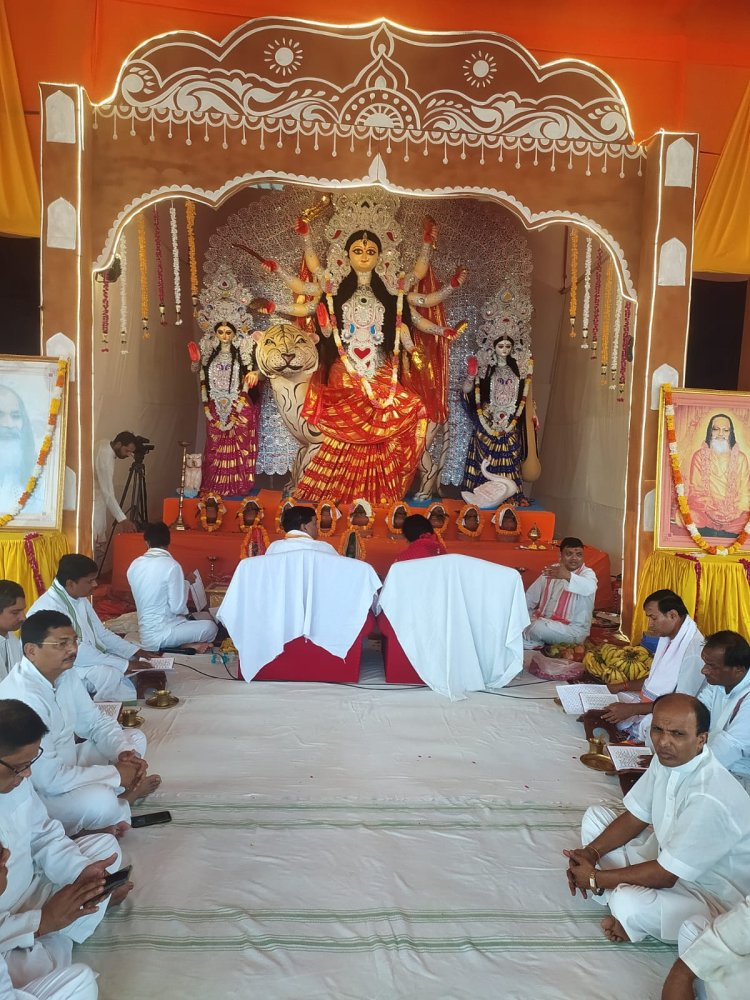 महर्षी नगर में दुर्गा पूजा और रामलीला का हुआ मंचन
