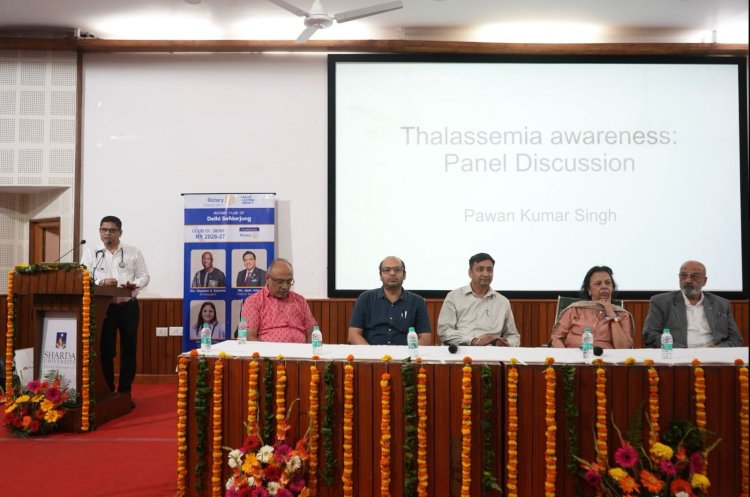 शारदा अस्पताल में थैलेसीमिया पर हुआ जागरूकता कार्यक्रम