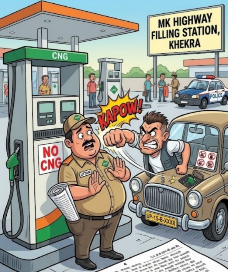 सीएनजी भरवाने के विवाद में कर्मी से मारपीट, जान से मारने की धमकी