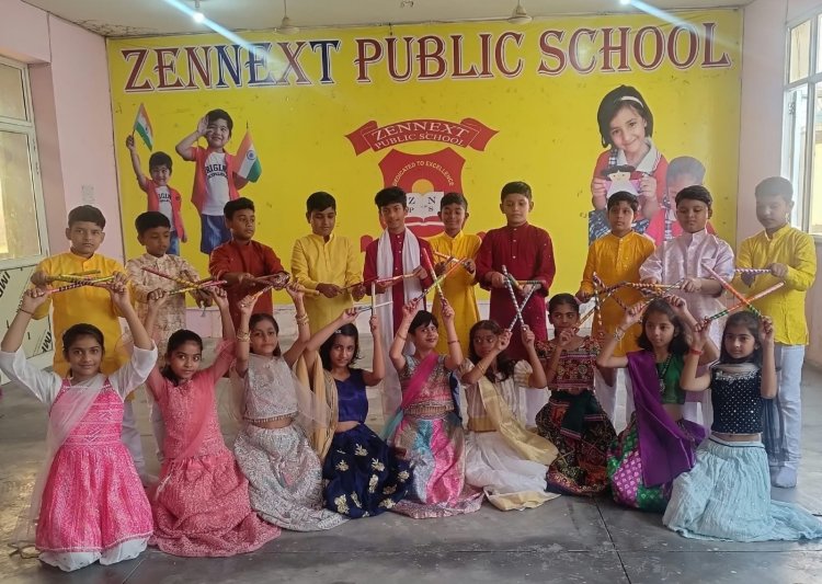 जेनेक्स्ट स्कूल में धूमधाम से मना दशहरा महोत्सव, रावण दहन कर दिया बुराई पर अच्छाई की जीत का संदेश