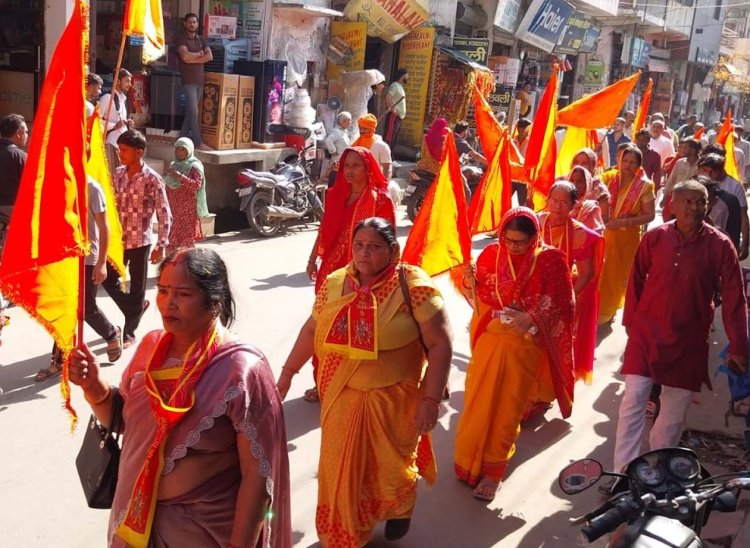 विश्व हिन्दू परिषद ने खेकड़ा में निकाली दुर्गा शक्ति यात्रा